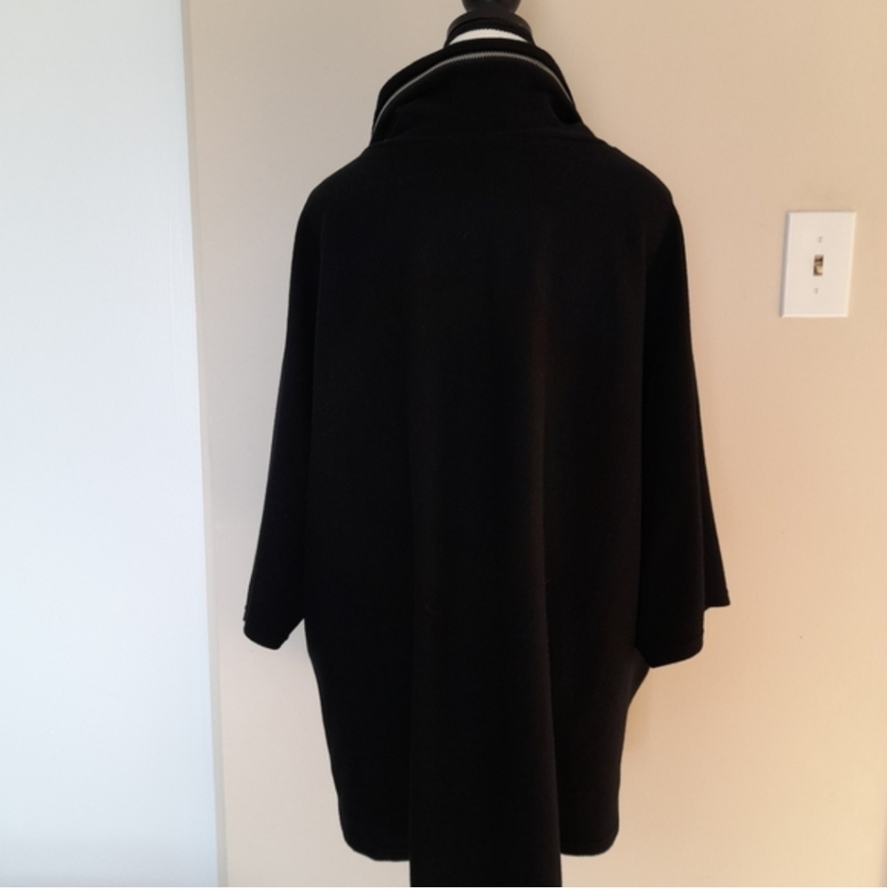 Joseph Ribkoff Black Cowl Neck Sweater with Zipper Accent Size 8 - Picture 2 of 6